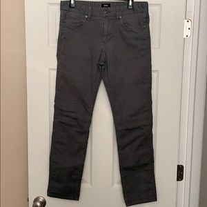 Hugo Boss 5 pocket charcoal slim fit pants 32W